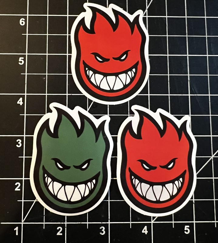 Spitfire Theme Sticker Decal Set Of 3 Hype Shoes Fashion Skateboard Brand Rare