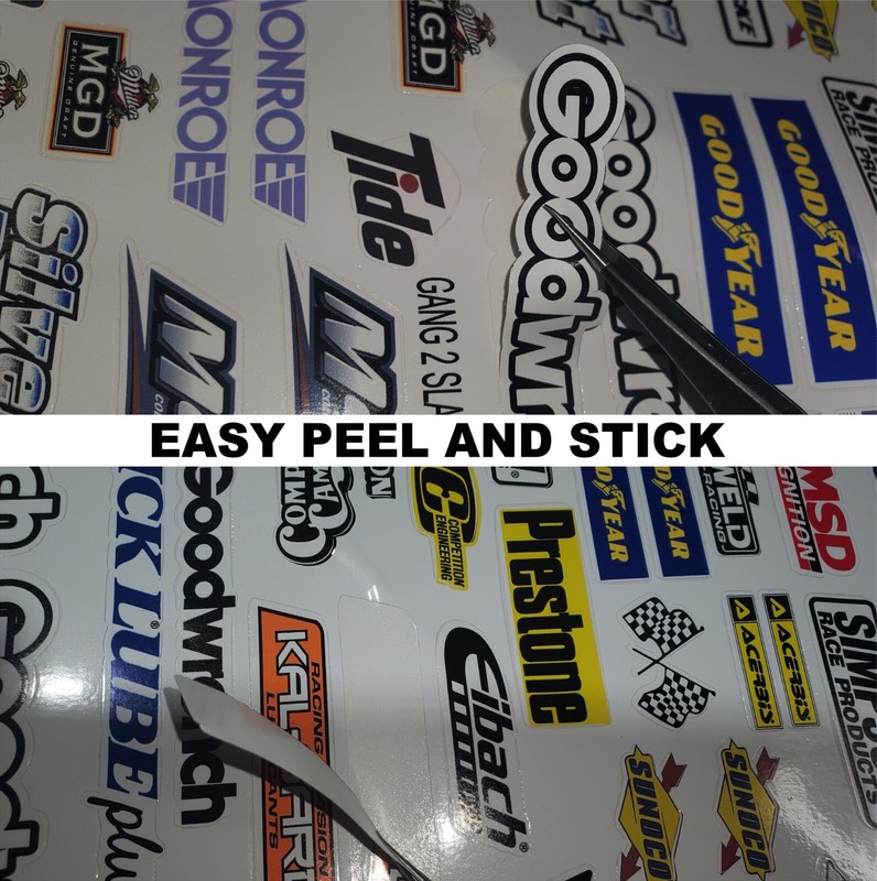 White Vinyl Sticker Sheet 5 Bullet-R/C MODEL Decal 1/24-1/16 Scale CUT traxxasf1 gallery