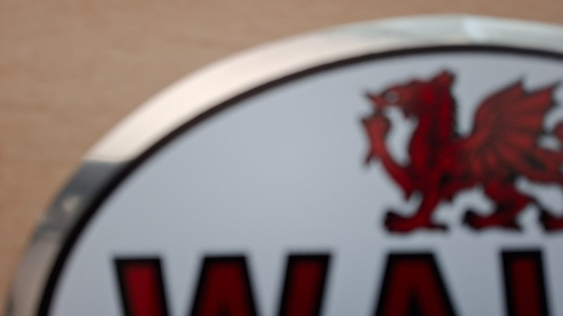 Wales Welsh Dragon Flag Sticker - External Car Window Bumper Sticker - Silver gallery