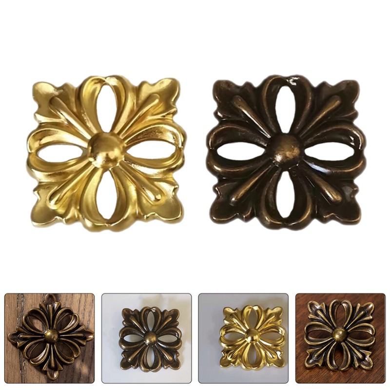 4Pcs Furniture Appliques Cabinet Door Zinc Alloy Appliques Furniture Decors