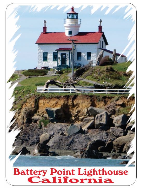 Battery Point Lighthouse Sticker Decal California R7296