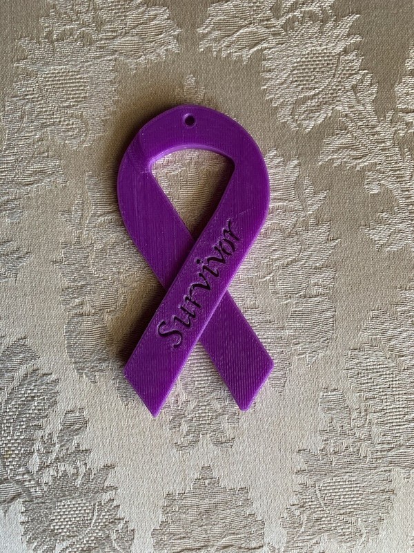 Custom Made 3D Cancer Ribbons for Survivors and Fighters multi color gallery