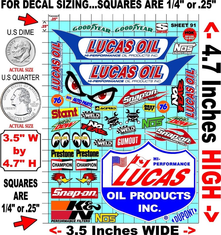 White Vinyl Sticker Sheet 91 nascarlosi-R/c Model Decal fits 1/24-1/16 Scale CUT gallery