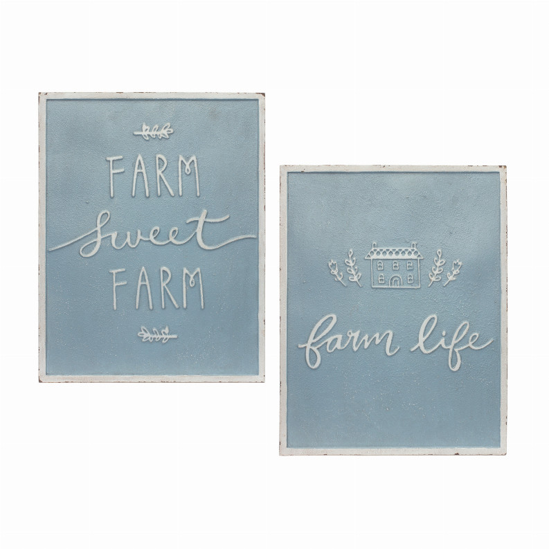 Farm Sign (Set of 2) 14″L x 18″H Metal