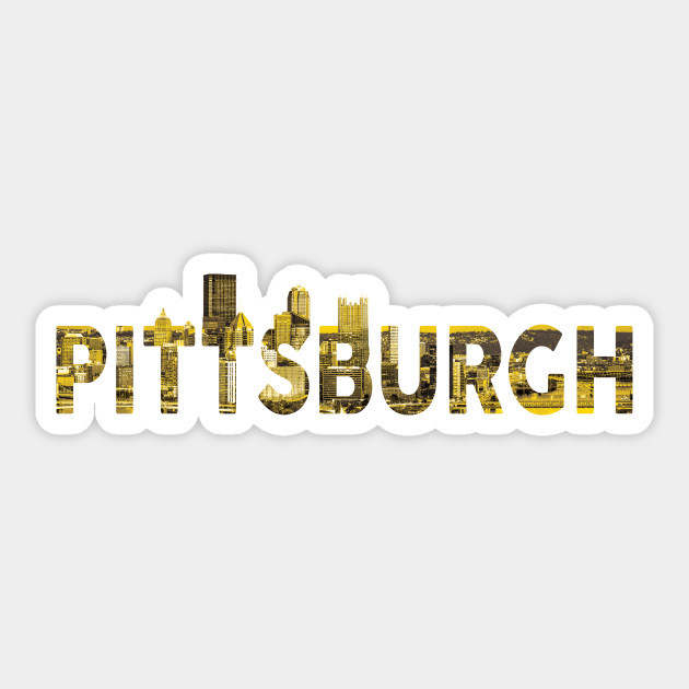 NFL Pittsburgh Steelers Skyline Football Vinyl Decal Laptop Car Bumper Sticker
