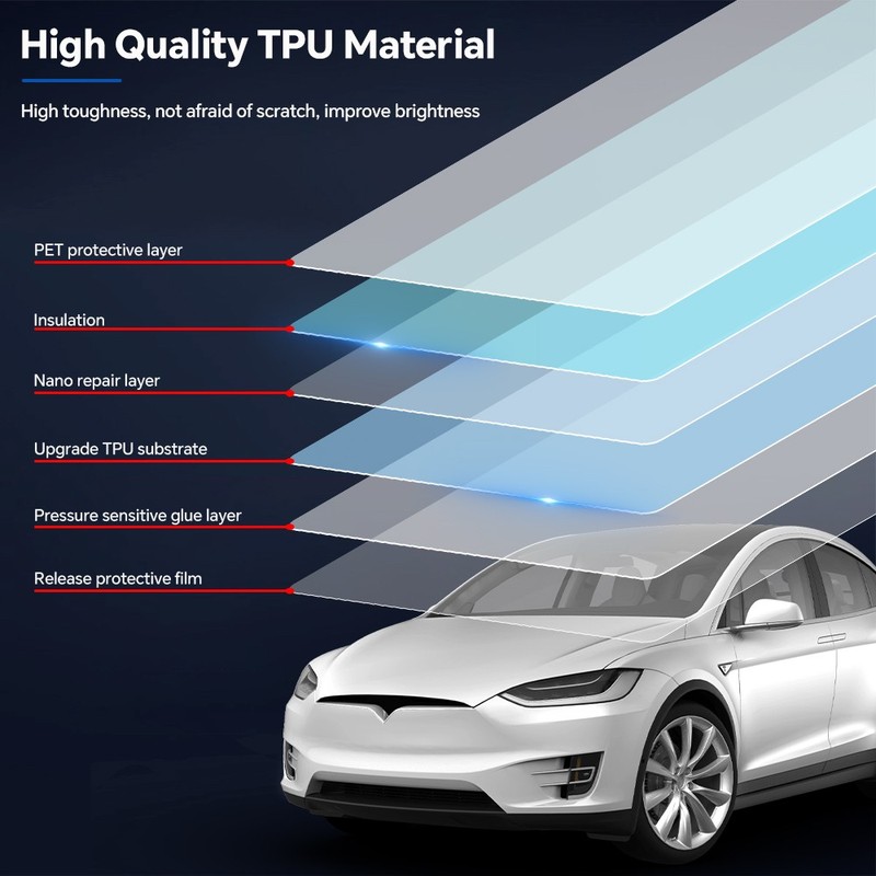 2016-2021 Tesla Model X Full Car Precut Paint Protection Film Clear PPF TPU gallery
