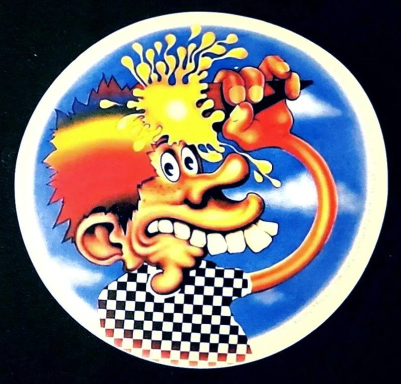 ⚡️GRATEFUL DEAD Ice Cream Boy Stealie Kiss Cut Sticker *NEW* Measures 5″ x 5″⚡️