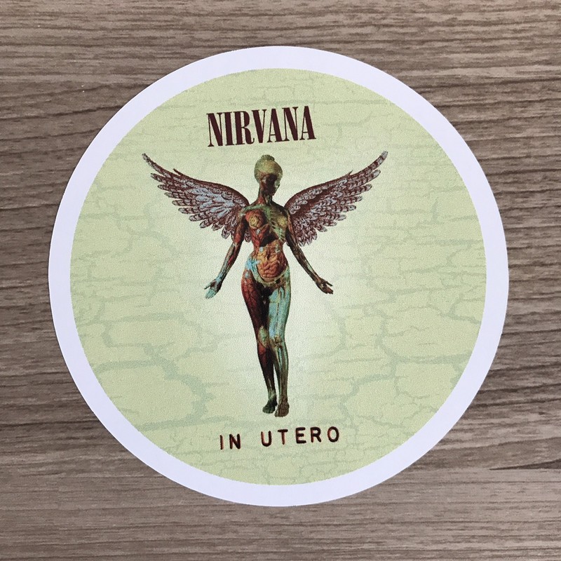 Nirvana In Utero 4″ Wide Vinyl Sticker – BOGO