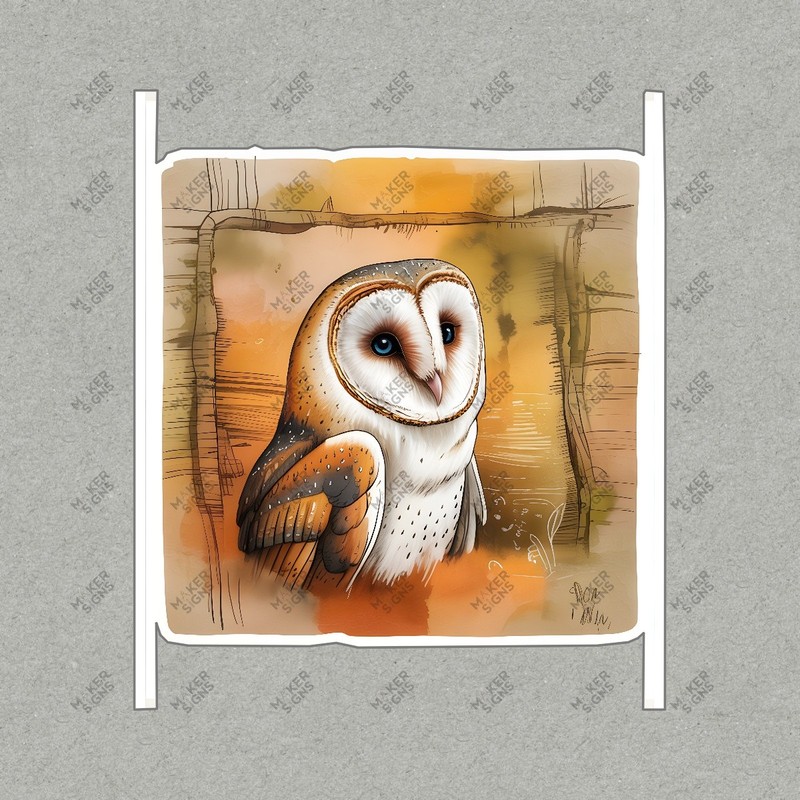 Stunning Barn Owl Art Print Nature Decor Rustic Wildlife Artwork Wall #8184