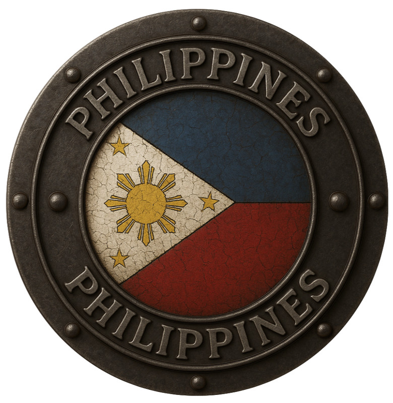Philippines Country Flag Decorative Vinyl Sticker #S 130 two pieces