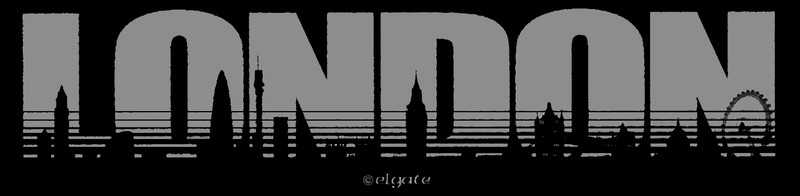 London Skyline External Car Window Bumper Sticker