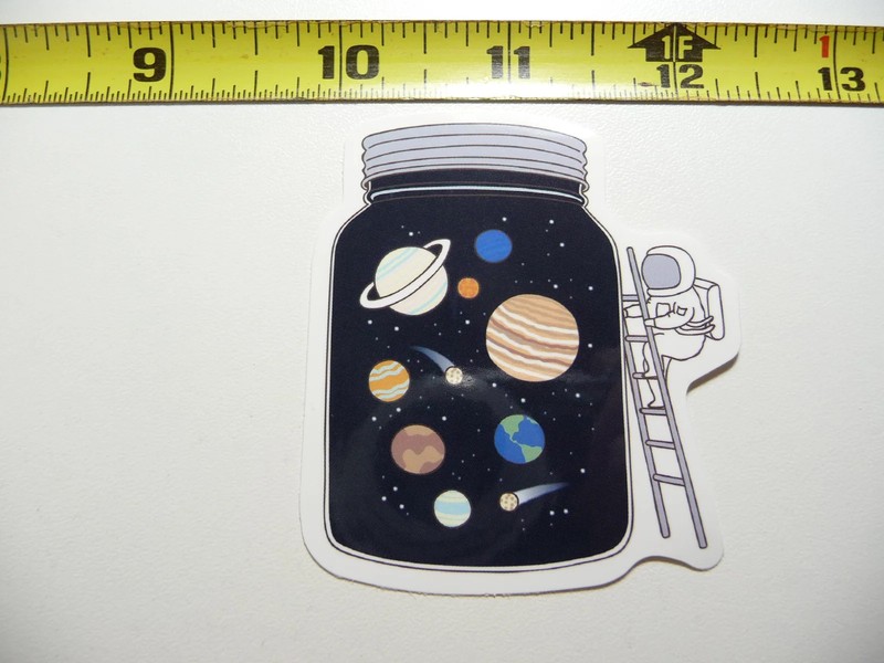 ASTRONAUT TERBIUM OF PLANETS SMALL STICKER DECAL EXPLORATION OUTER GALAXY