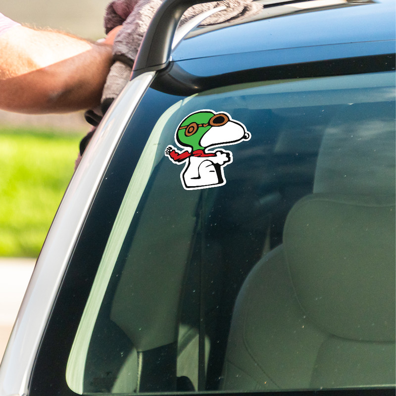 Snoopy Flying Ace Vinyl Sticker Decal Peanuts for Laptop Car Window Water Bottle gallery