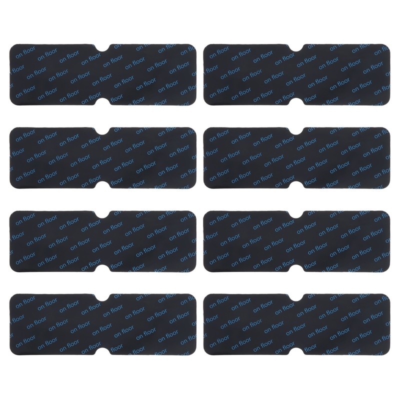 8pcs Rug Non-Slip Grippers Double Concave Reusable Rug Tape for Floor Black