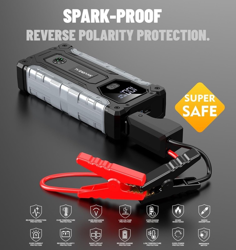 Car Jump Starter 5000A Jump Starter Battery Pack for 10.0L Gas 9.0L Diesel 12V P gallery