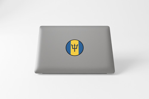 Barbados Flag Circle Sticker Decal gallery