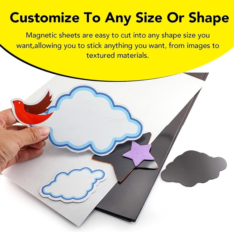 Magnetic Adhesive Sheets, 4" X 6" 10 Pack Cuttable Magnets Flexible Magnet Sheet gallery
