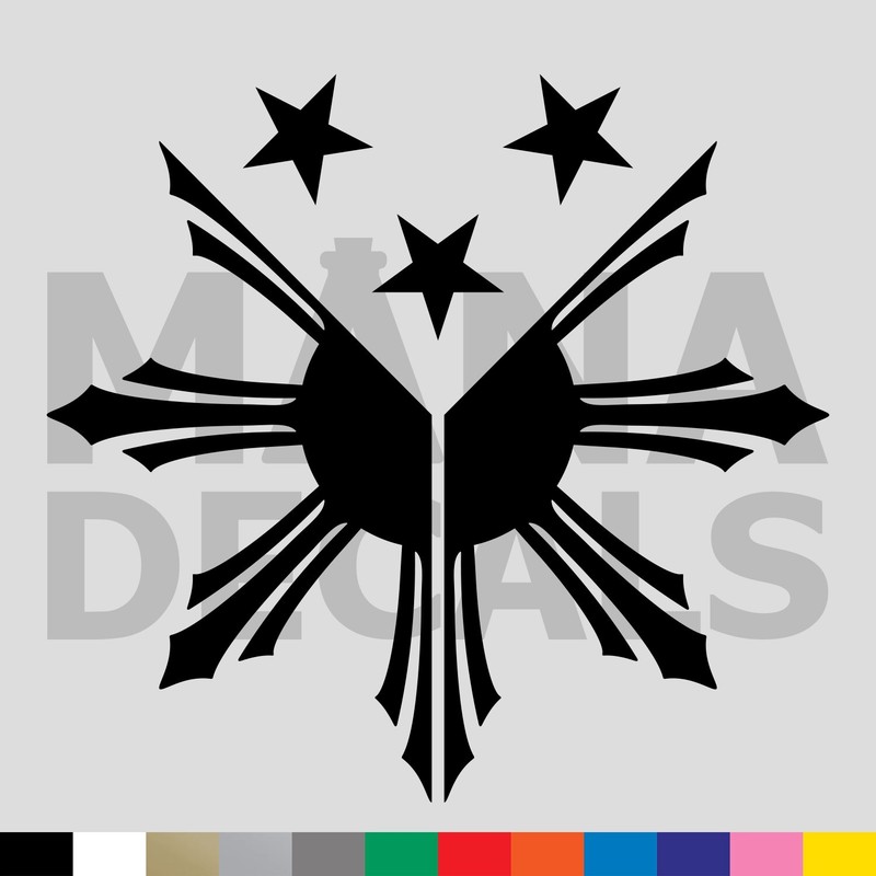 Philippines Sun and Stars Vinyl Die Cut Decal Sticker – Filipino Flag Star