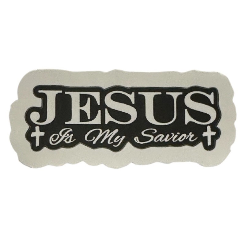 JESUS IS MY SAVIOR CROSS 3” VINYL DECAL DIECUT STICKER GOD CHRISTIAN FAITH 1PC gallery