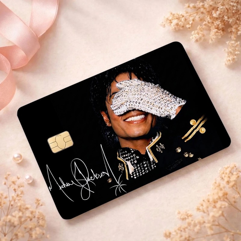 “King of Pop MJ Legend Credit Card Skin Anime Debit Card Vinyl Sticker
