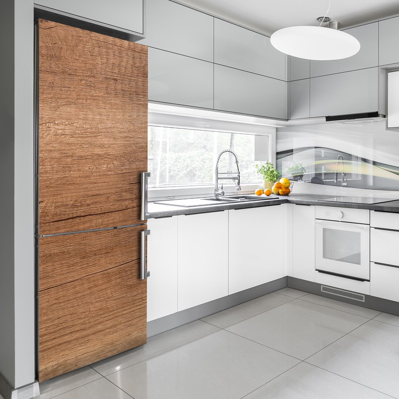 Magnet Sticker Refrigerator removable Peel & Stick Decal Wooden background gallery