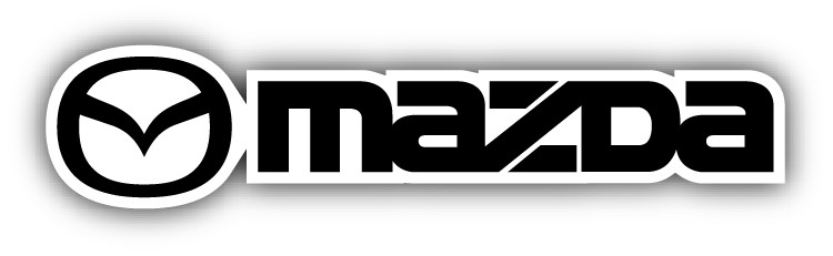 Mazda Logo Auto Wide Car Bumper Sticker Decal – 5”, 6” and 8”