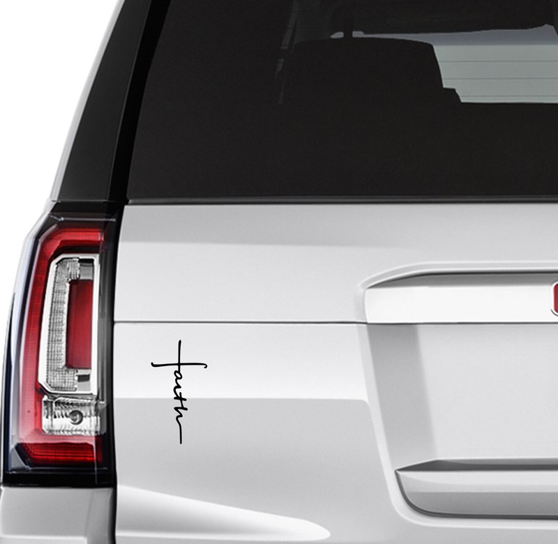 Faith Cross Christian Church Vinyl Decal Sticker for Car Window Wall Door gallery