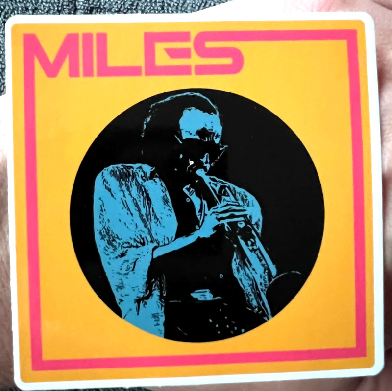 MILES DAVIS Sticker *NEW** Measures 3″ x 3″