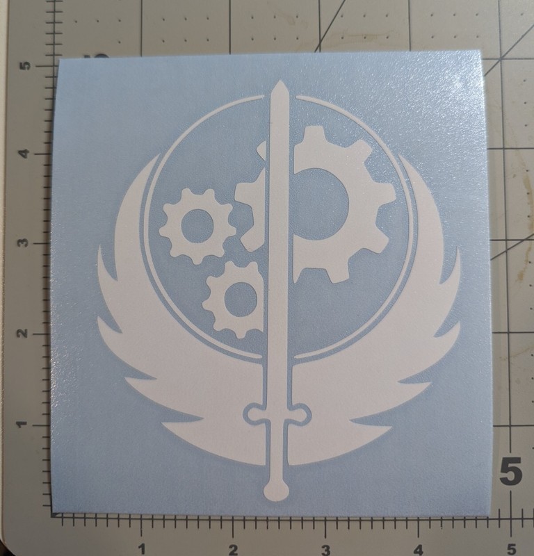Brotherhood of Steel logo from Fallout video game series decal you choose color