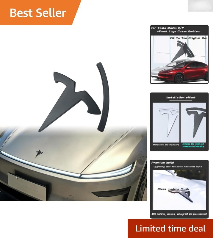 Vehicle Specific Matt Black Emblem Cover for Tesla Model 3/Y - Custom Look