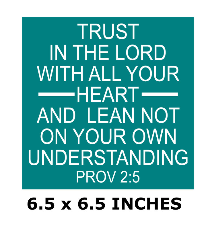 PROVERBS 2:5 VERSE TRUST IN THE LORD VINYL DECAL FOR 8″ GLASS BLOCK RELIGIOUS
