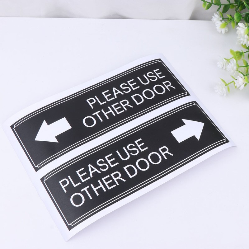 Creative Door Stickers 6Pcs Please Use Other Door Sign Decals for Easy DIY gallery
