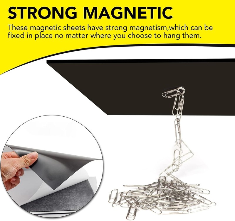 Magnetic Adhesive Sheets, 4" X 6" 10 Pack Cuttable Magnets Flexible Magnet Sheet gallery
