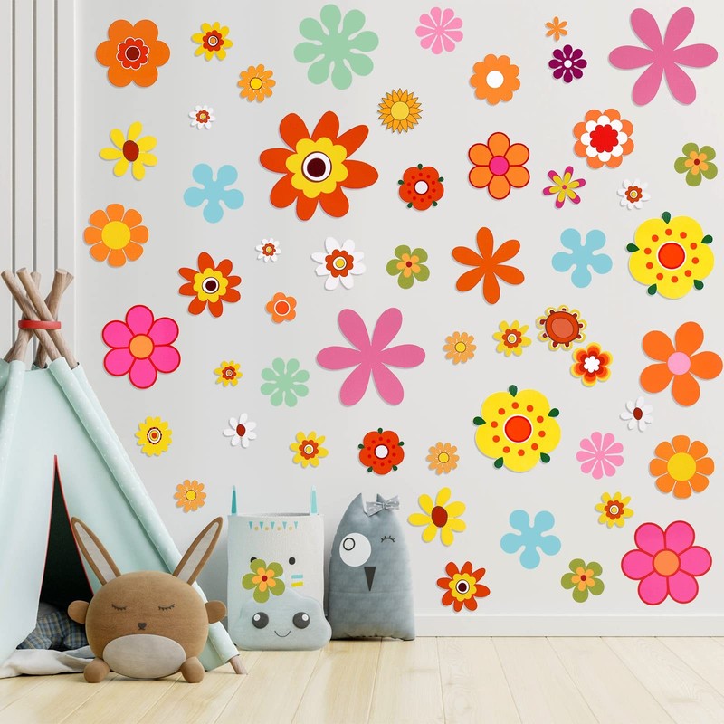 Daisy Stickers 135 Pcs Flower Car Decals 60's Hippie Stickers Daisy Vinyl Ret... gallery