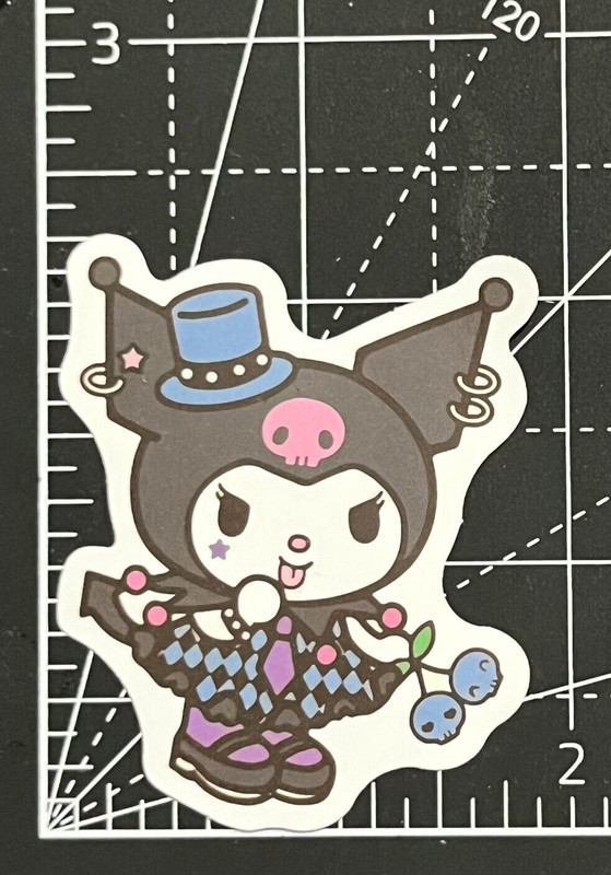 Kuromi Punk Purple Pink Clown Vinyl Sanrio Sticker Sticker Bomb Notebook KAWAII