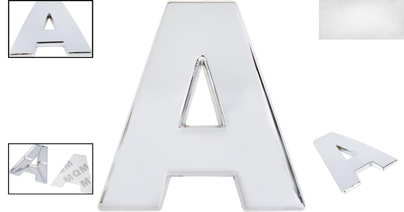 Stylish Zinc Alloy Car Emblem Letter A - Easy Installation Chrome Badge gallery