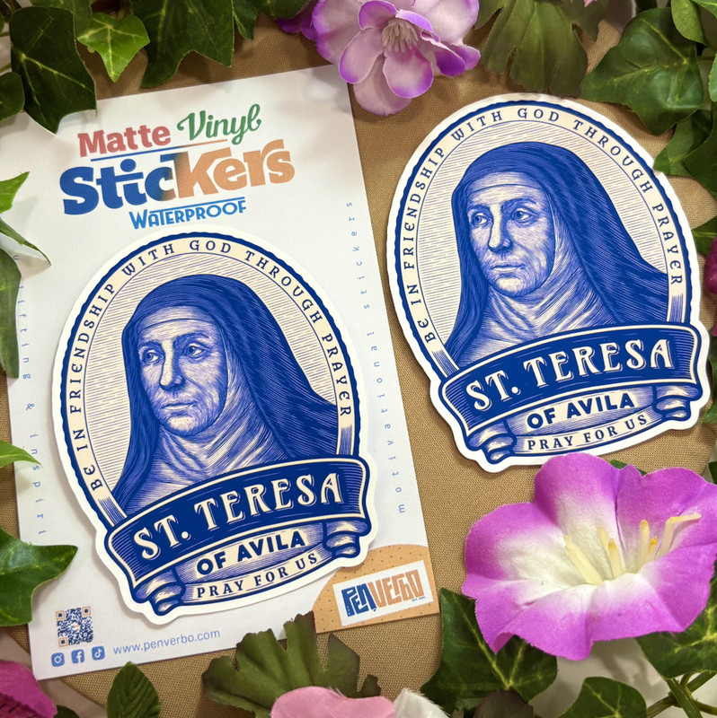 Saint Teresa of Avila Quote Sticker | Saint Quote | Religious Sticker | SQ448 gallery