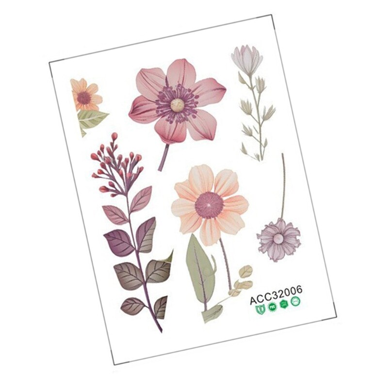 Flower Pattern Wall Decal Switches Sticker Easy to Apply and Remove for Any Room gallery