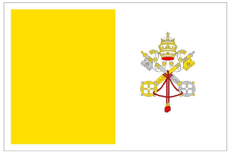 Vatican City International Flag Sticker Decal F708