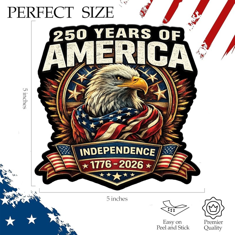 250th Anniversary USA Flag Sticker Bumper Car Decal Patriotic American United St gallery