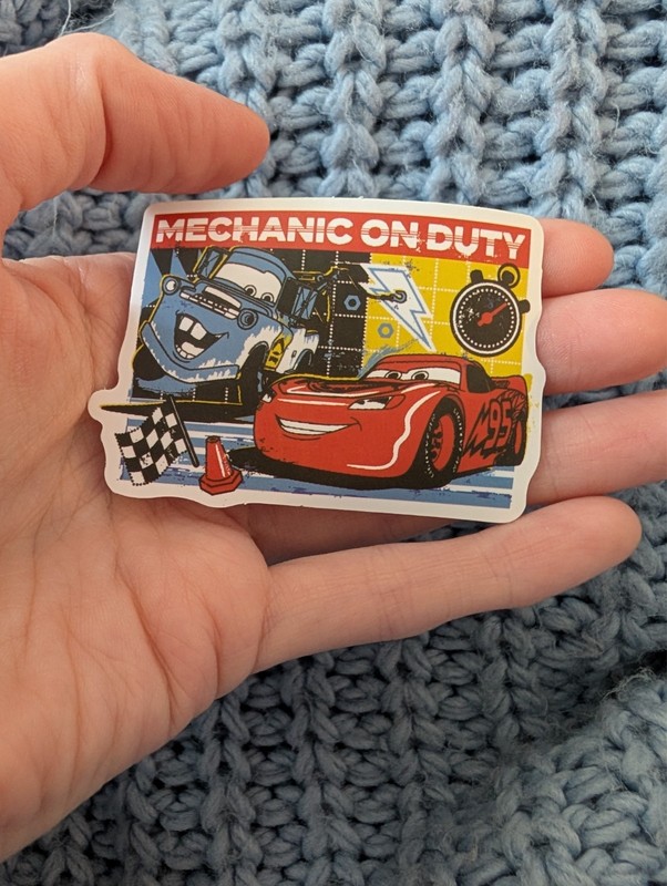 Cars, Pixar, Sticker, Disney, Lightning McQueen, Mater, Sally, Doc Hudson
