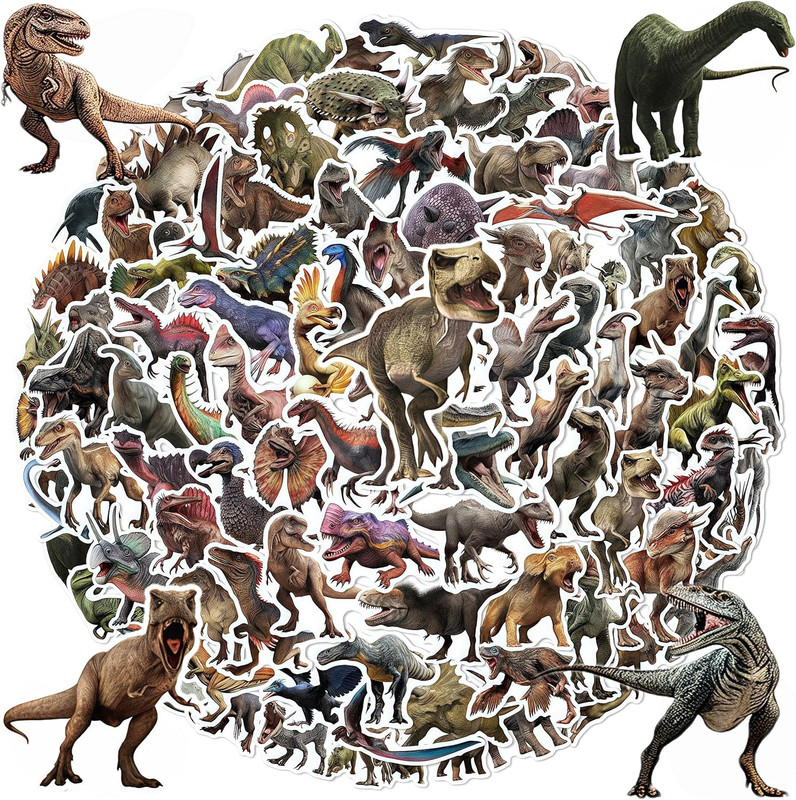 Animal Stickers for Kids, 100PCS Vinyl Stickers Bulk for Waterbottle Laptop Scra gallery