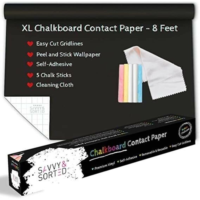 3 Boxes 8ft Chalkboard Contact Paper Self-Adhesive DIY Crafts Removable New gallery