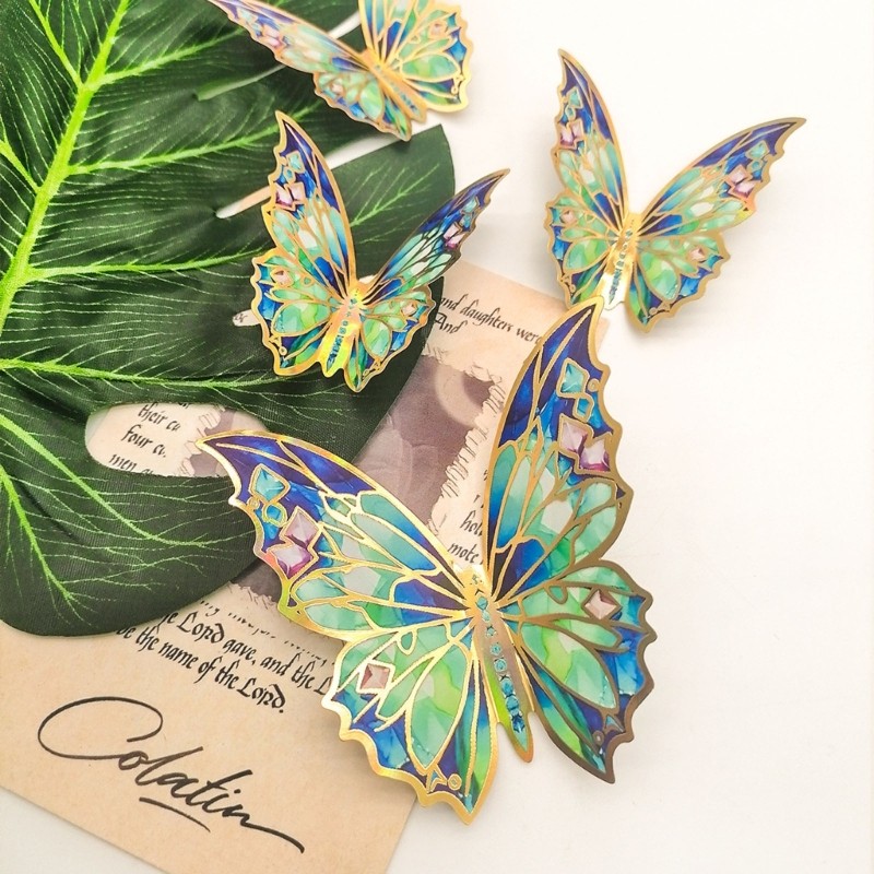 3D Effect Gradients Butterfly Wall Sticker Rest Room Wedding Decals Butterfly gallery