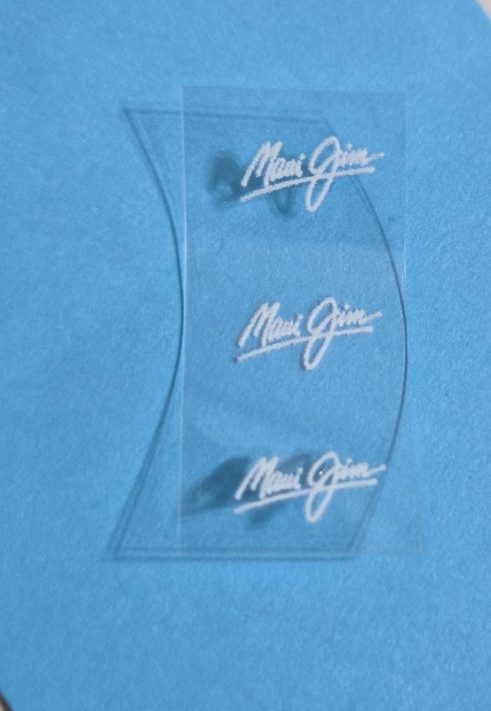 3 Pc. M J Logo For glasses High Quality UV DTF Raised Decal Waterproof Not Vinyl