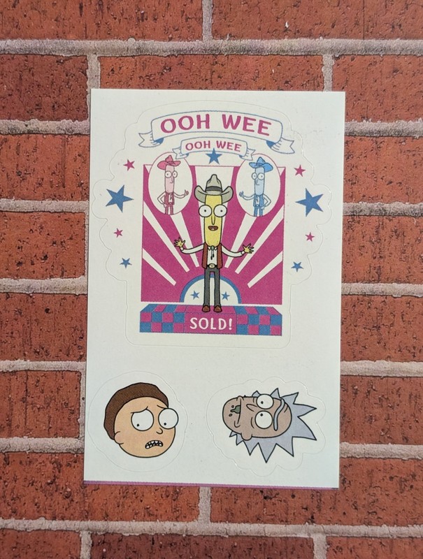 Rick & Morty Vending Sticker – 2019 Adult Swim Cartoon Network – Ooh Wee Poopy