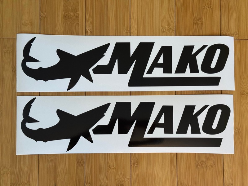MAKO MARINE BOAT Replacement STICKERS DECALs (Set 2) Sea FISHING Black 12"-48" gallery