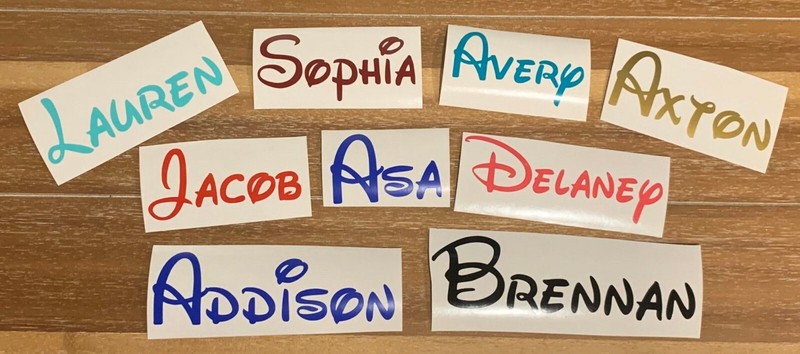 Personalized Monogram Kids Disney  Decal Sticker Vinyl custom Name Word Letters 