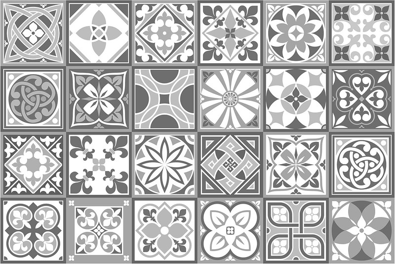 WalPlus 24pc 15x15cm Purbeck Stone Peel & Stick Tiles Sticker Backsplash Grey