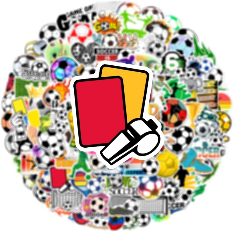 100pcs Soccer Sport Stickers for Kids, Cool Soccer Waterproof Vinyl Decal for... gallery